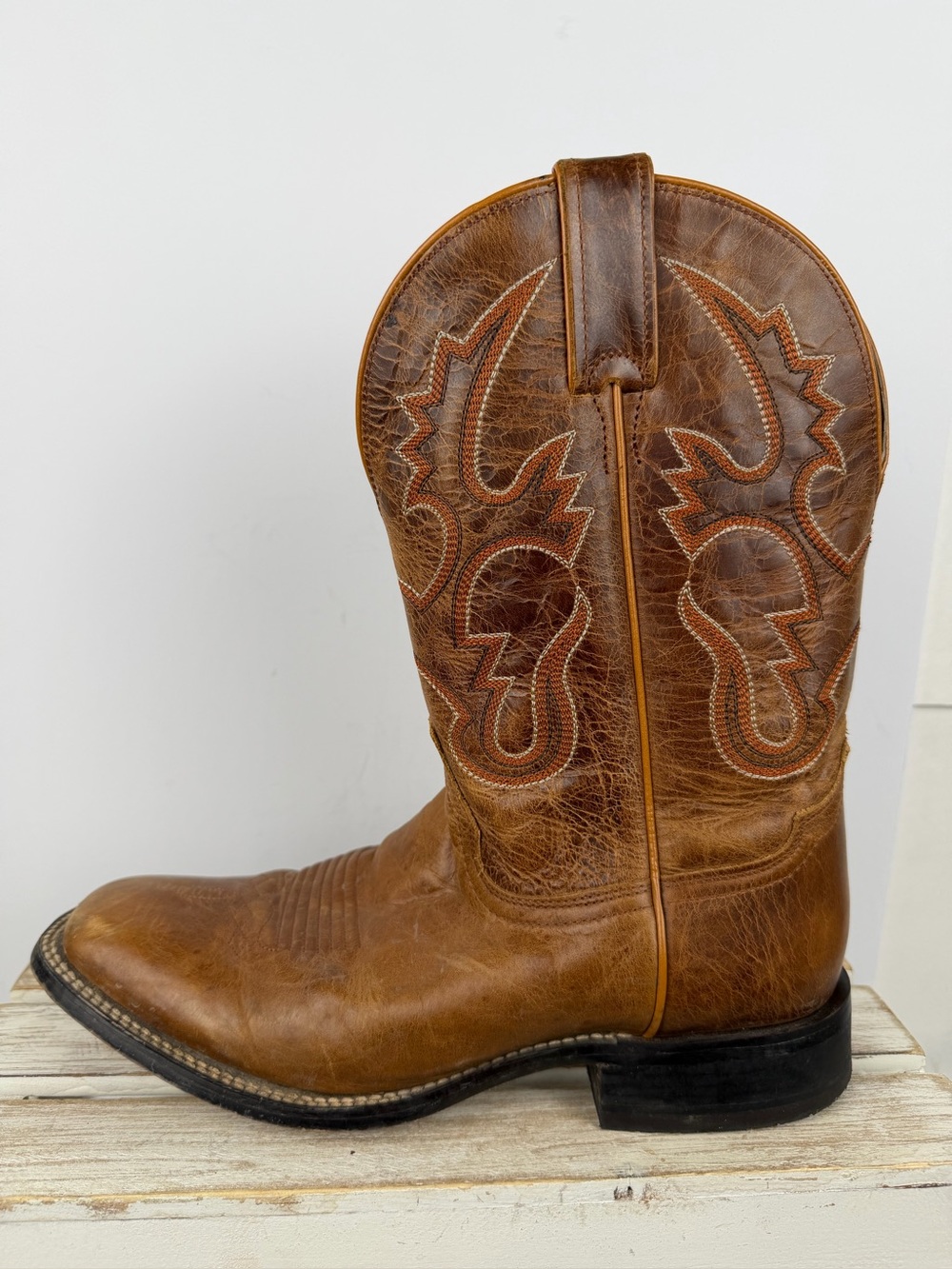 Cody James men's western boots distressed leather detailed embroidery size 9D - Picture 3 of 13
